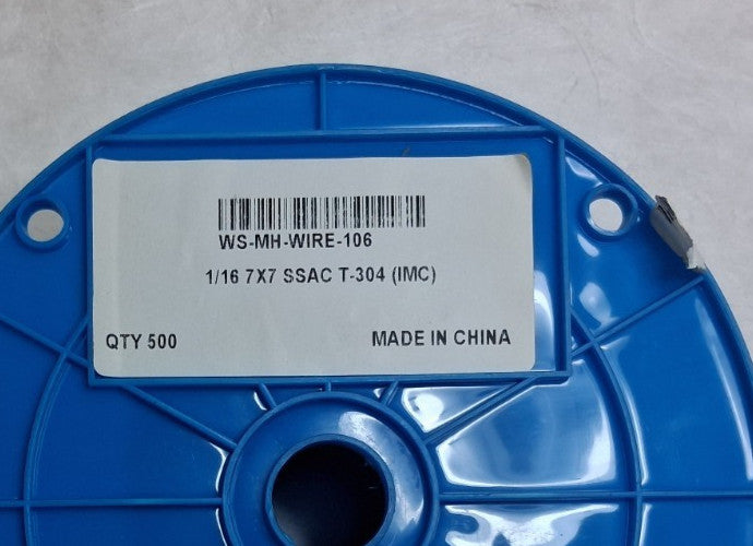 Pro Aircraft Cable 1/16" Overall Dia 500ft Stainless Steel WS-MH-WIRE-106