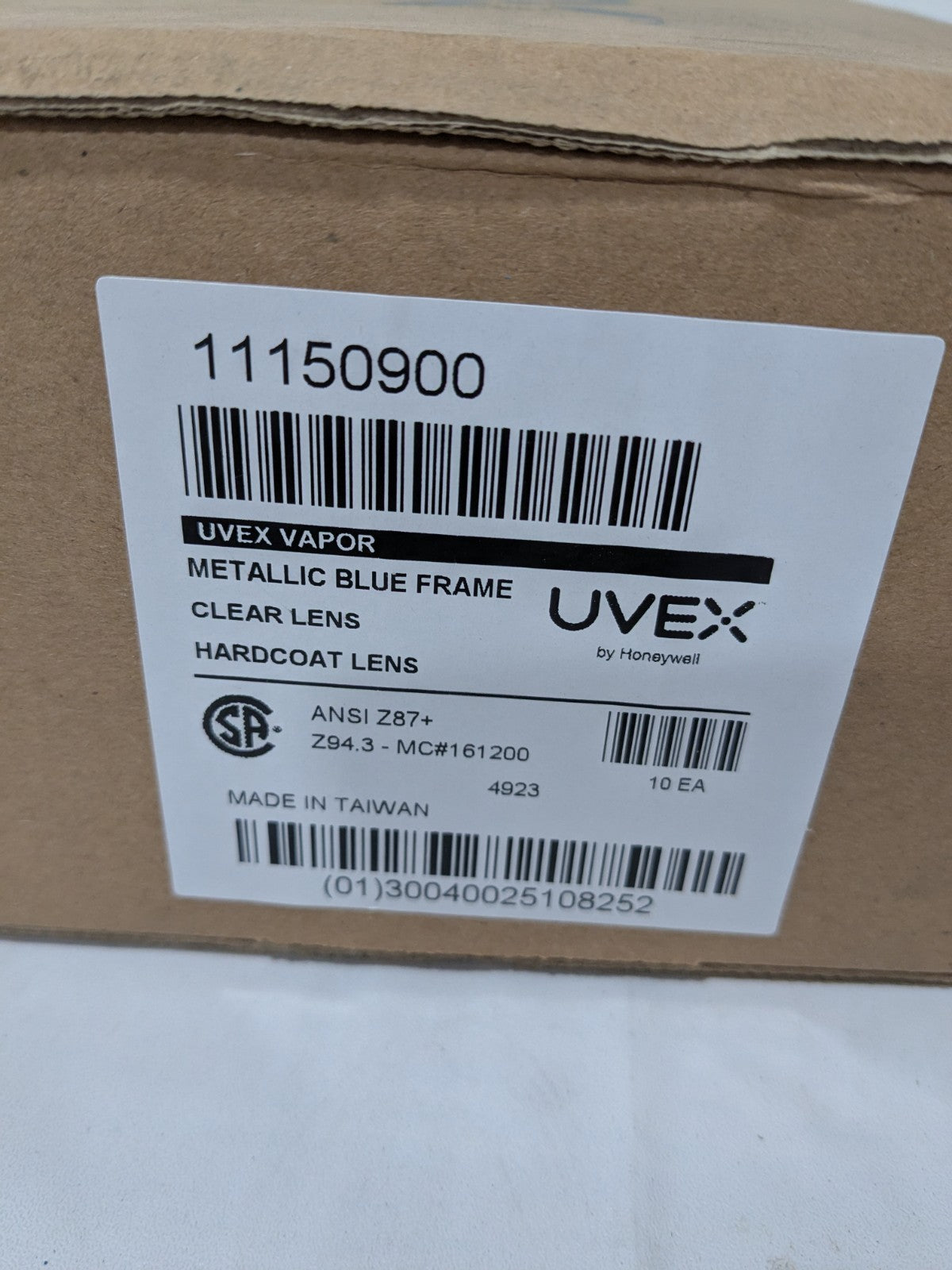 Uvex Safety Glasses: Scratch-Resistant, Clear Lenses Box of 10 11150900