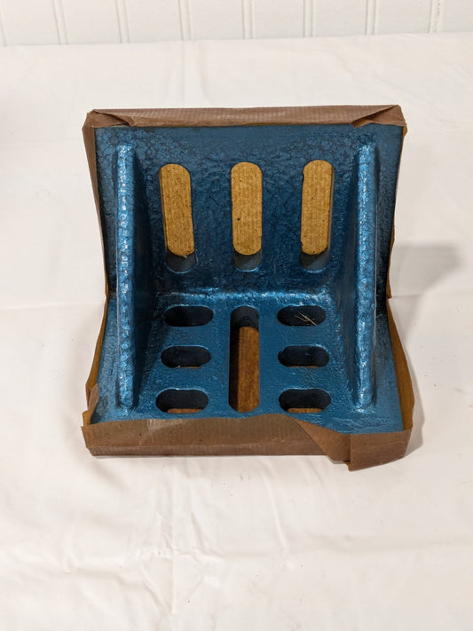 Cast Iron Partially Machined Angle Plate 6" W x 4-1/2" Deep x 5" H 418-4525
