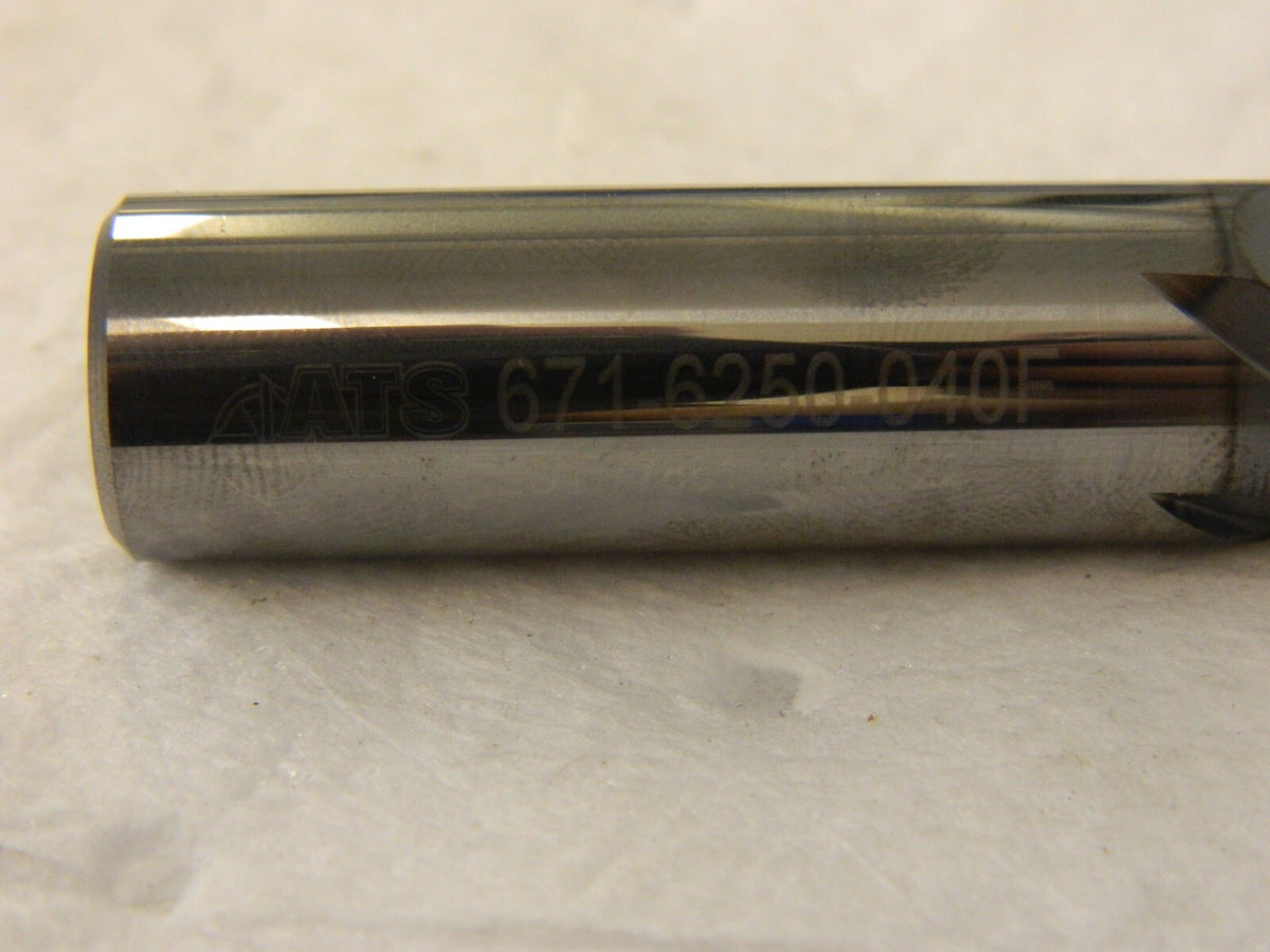 AMERICAN TOOL SERVICE Corner Radius End Mill: 5/8" Dia 4 Fl 671-6250-040