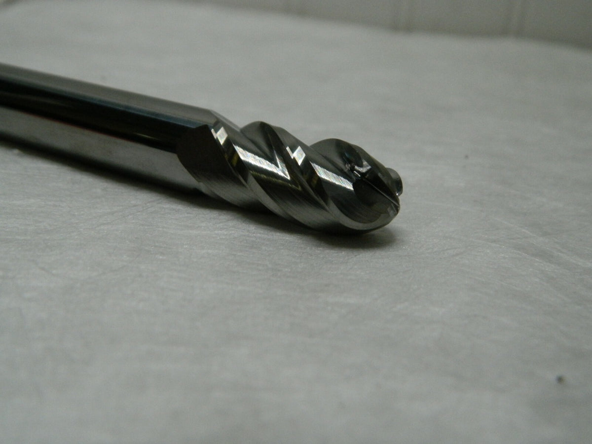 ACCUPRO 1/2 Diam, 1 LOC, 4 Flute Solid Carbide Ball End Mill 60338910