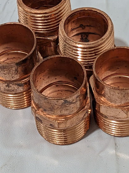 Mueller Wrot Copper Pipe Adapter: 1" Fitting, C x M, Solder Joint Qty 5 W 01163