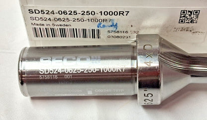 Seco Indexable Insert Drill SD524-0625-250-1000R7 5/8" Dia 2-1/2" Dep