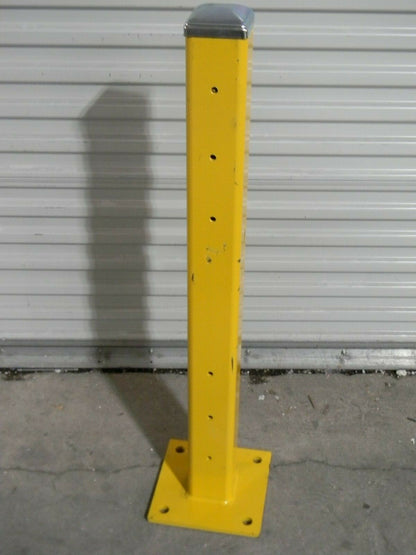 Steel King 42" Steel Guard Rail Mount Post 10" x 10" Base DCLYW