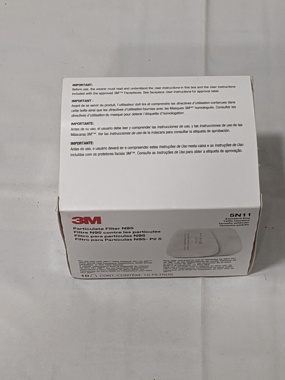 3M Facepiece Filter: Particulates White Box of 10 7000002008