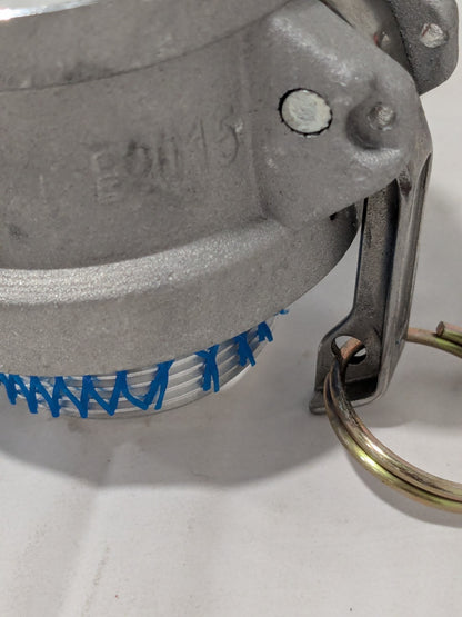 Cam & Groove Coupling: 1-1/2" Part B, Aluminum, 1,000 psi Max WS-HF-CAM-002