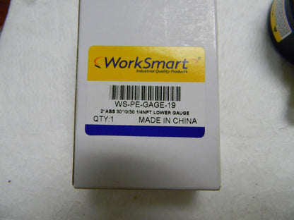 WorkSmart 2" Dial 1/4 Thread 30-0-30 Scale Range Press Gauge QTY 2 WS-PE-GAGE-19