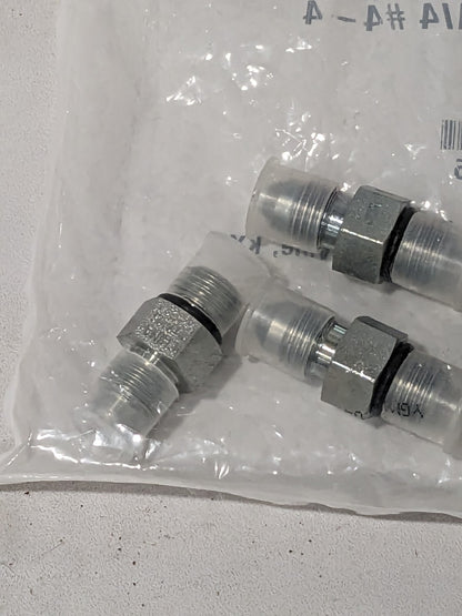 Steel Flared Tube Connector: 1/4" X 1/4" #4-4 Bag of 4 10537