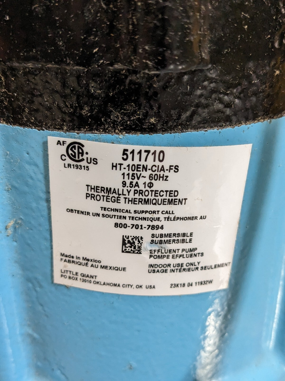 Little Giant Submersible Effluent Pump w/ Integral Mechanical Float PARTS/REPAIR