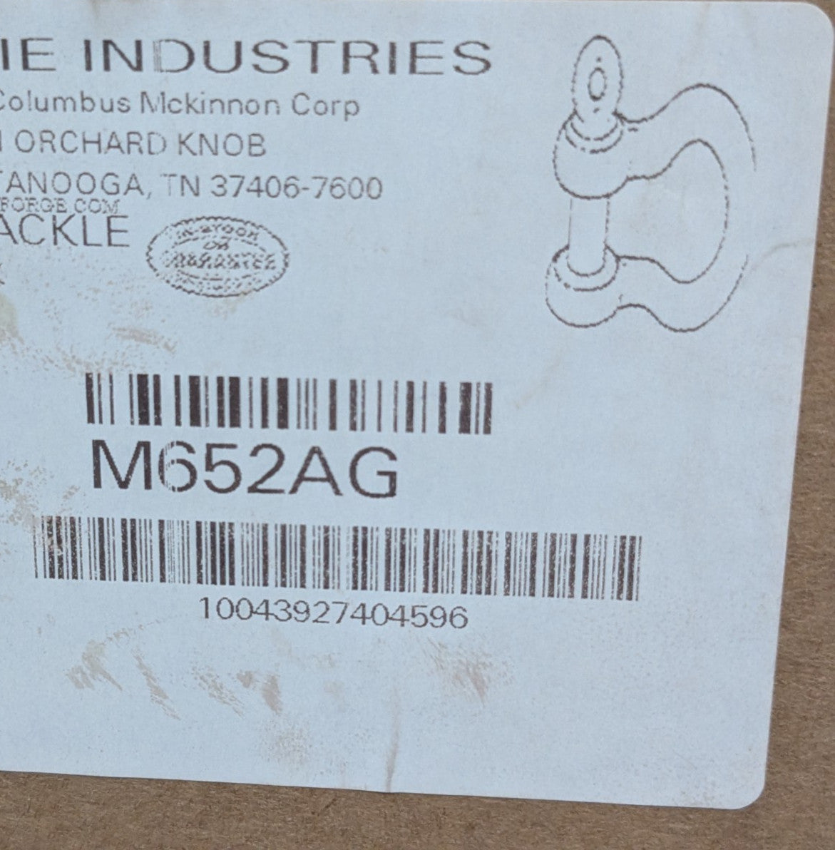CM Anchor Shackle Screw Pin 14000 Working Load Limit M652AG