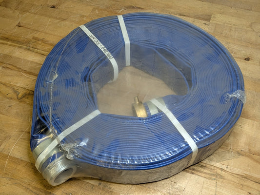 Alliance Hose & Rubber PVC Lay-Flat Discharge Hose 100 Ft x 2 In DPX200-100MF-M