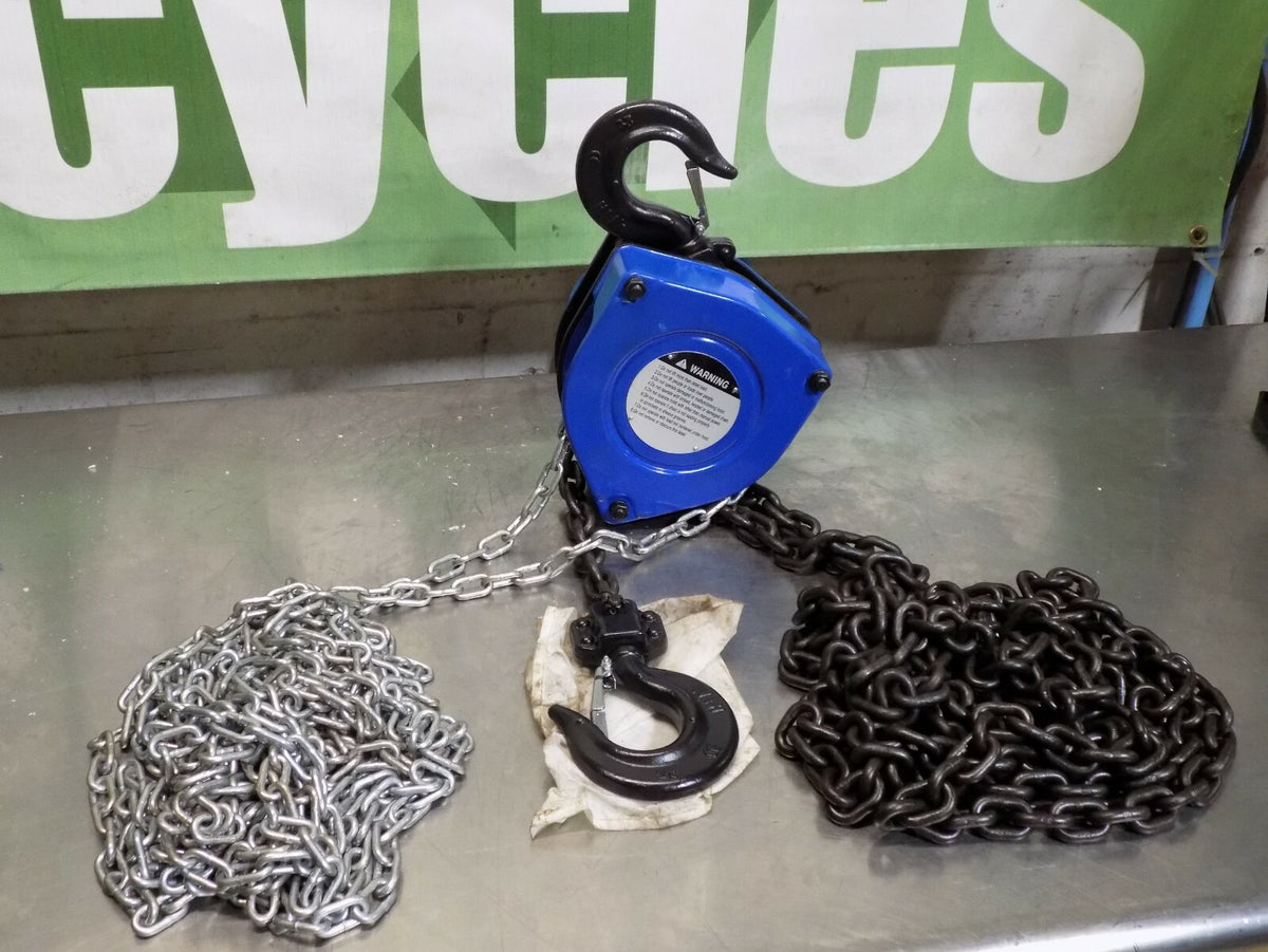 WorkSmart Manual Hand Operated Chain Hoist 4000 lb Capacity 20 ft Lift