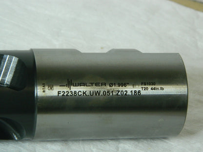 Walter 2" Milling Cutter 2" Shank F2238CK.UW.051.Z02.186 USED 5026785