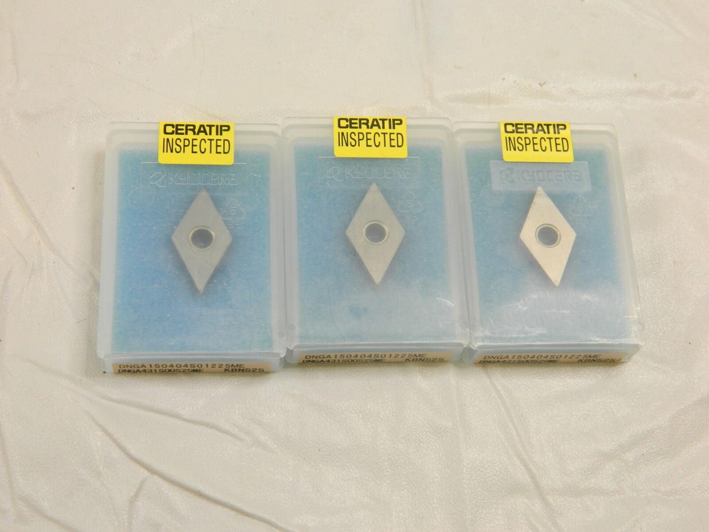 KYOCERA Turning Insert: DNGA431ME KBN525, Cubic Boron Nitride Qty 3 TBW02212