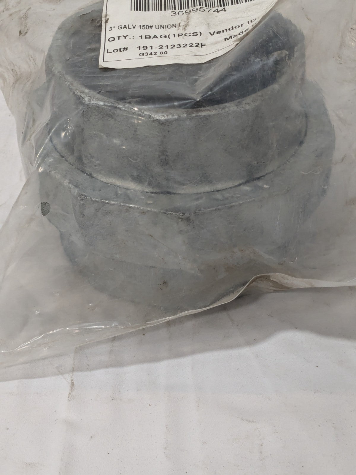 Malleable Iron Pipe Union: 3" Fitting Threaded, 300 psi Liquid &amp; Gas G3