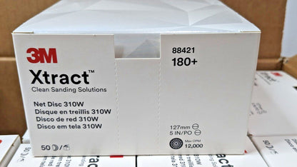 CASE OF 500 3M Xtract Net Discs 310W Aluminum Oxide 5" Dia 180+ 88421 7100247523