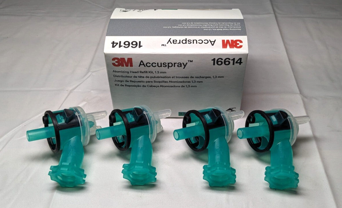 3M Accuspray Atomizing Head 16614 Green 1.3 mm 4 per kit 7100086806
