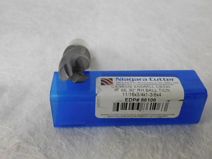 Niagara Cutter Carbide Ball End Mill 1-3/8" LOC N86106