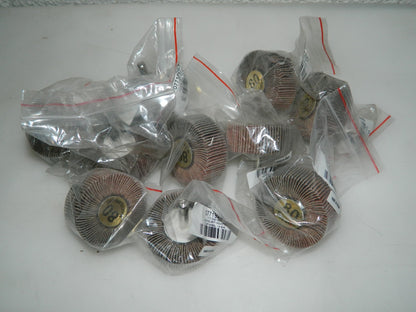 Pro Flap Wheels 10 Pack 2" Diam 3/4" Face Width 80 Grit 1/4" Shan