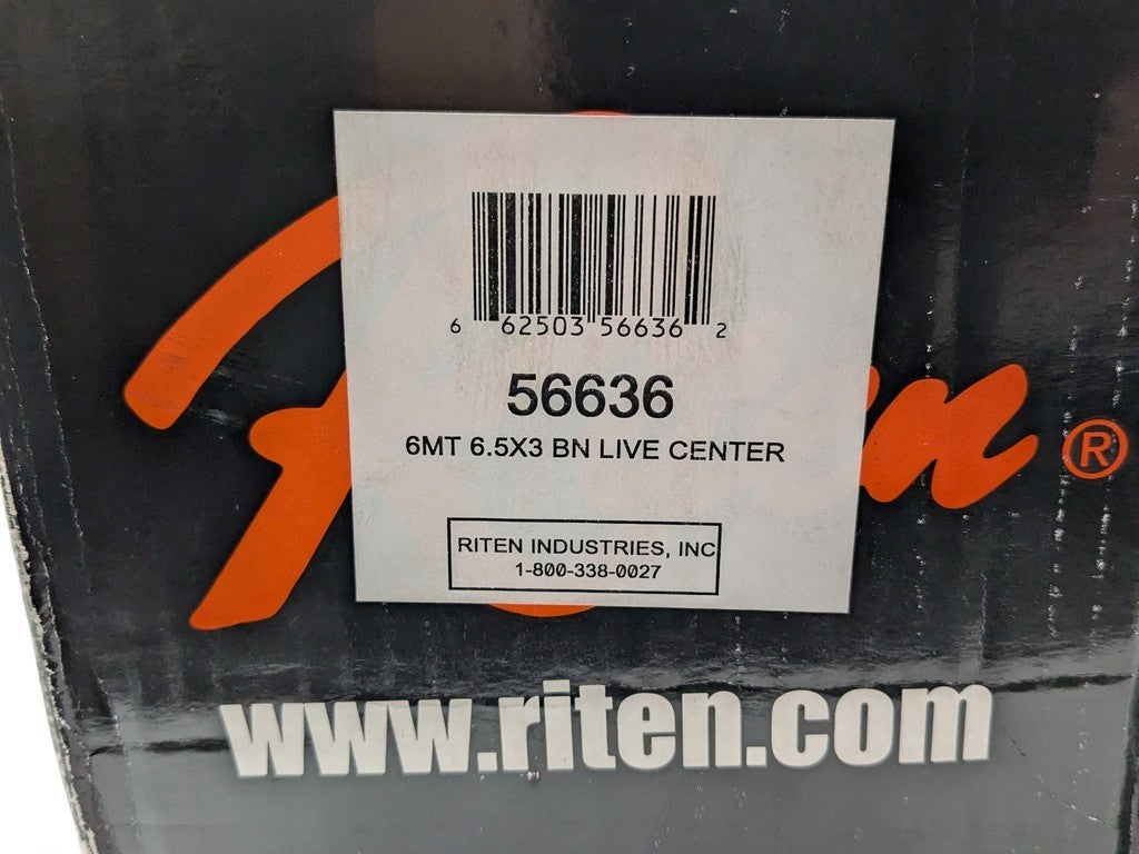 Riten Live Center MT6 Bull Nose Point 6-1/2″ Head Diam 56636