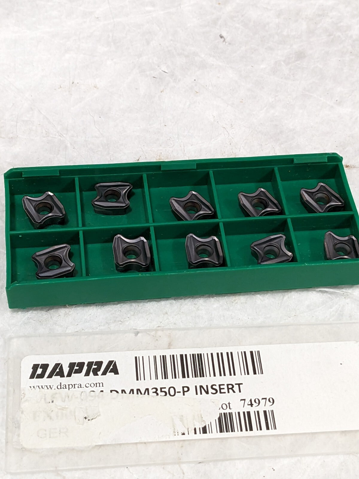 DAPRA LFW-094-DMM350-P, Carbide Inserts Qty 10