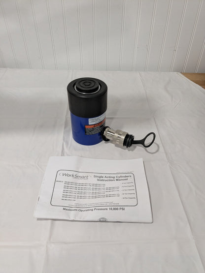 WorkSmart Portable Hydraulic Cylinder: Single Acting, 5.25 cu PS-MH-HPC1-119