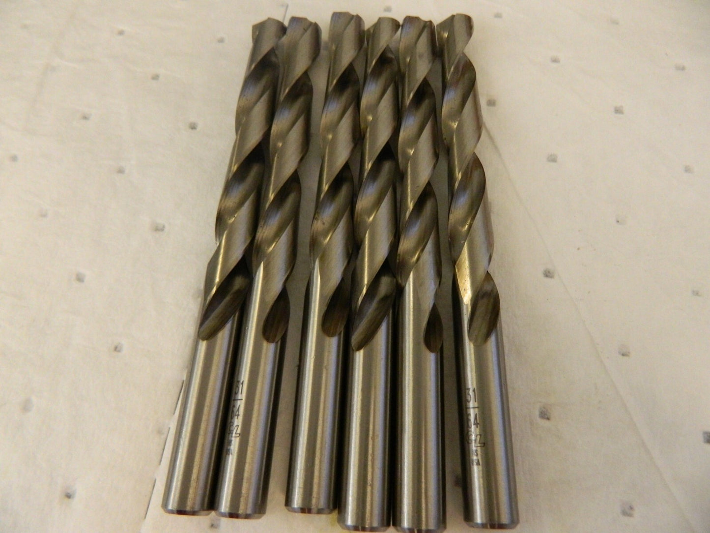CHICAGO-LATROBE Jobber Length Drill Bits qty6 31/64 Dia, 118 °HSS 46231