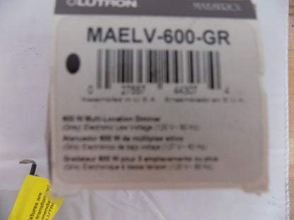 Lutron Maestro MAELV-600-GR Low-Voltage Dimmer 600W Max - 120V - Gray