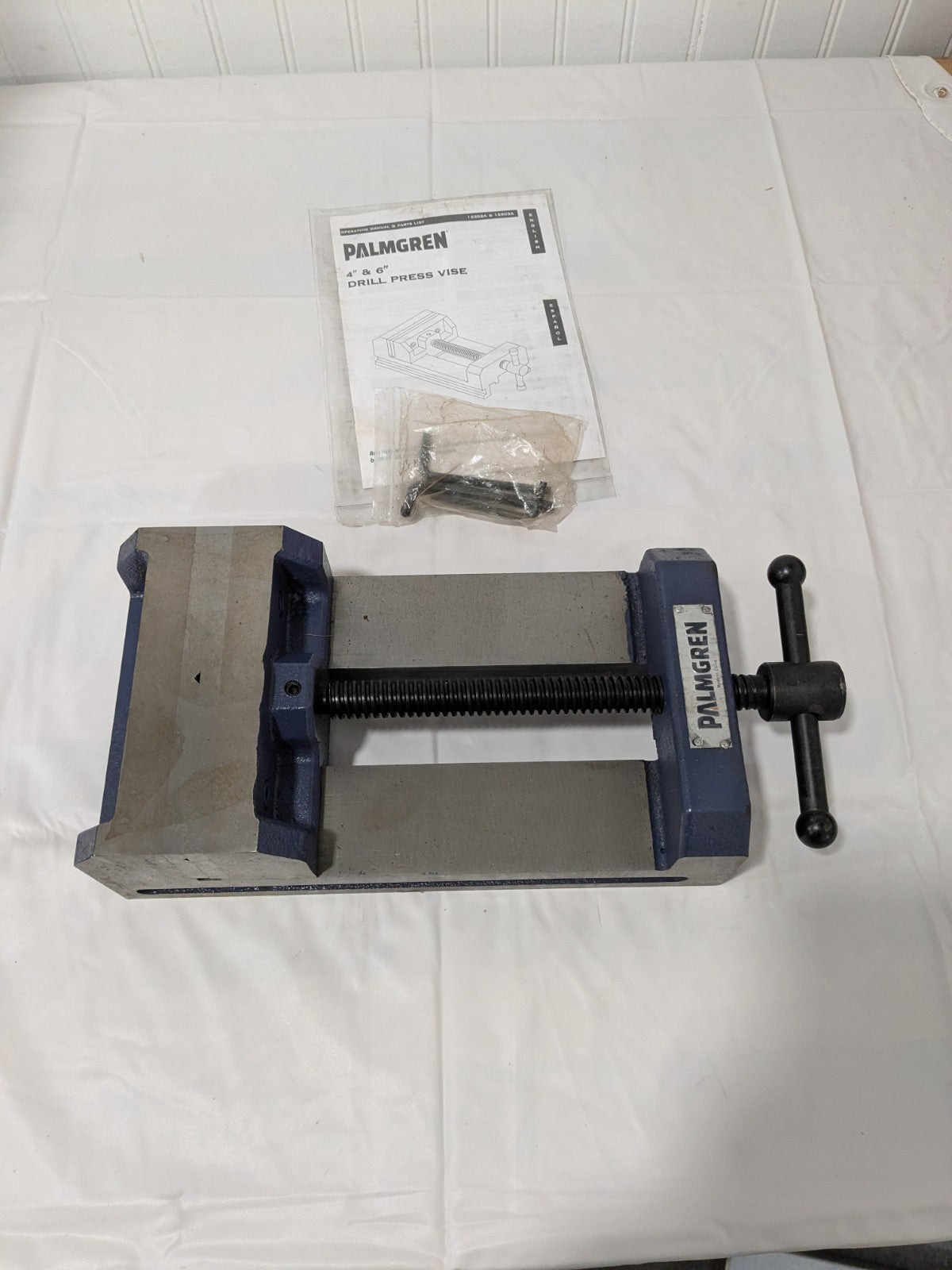 Palmgren Horizontal Drill Press Vise: 6" Jaw Width, 6" Jaw Opening 9612601