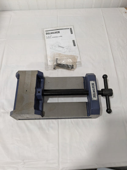 Palmgren Horizontal Drill Press Vise: 6" Jaw Width, 6" Jaw Opening 9612601