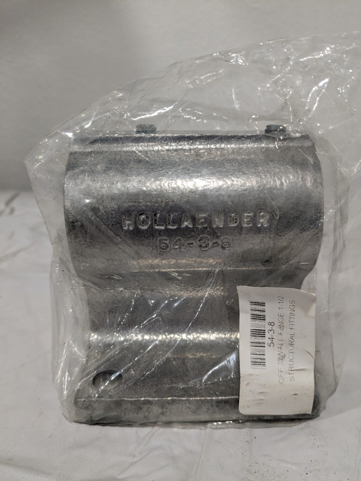 HOLLAENDER 1-1/2 Pipe, Offset Wall Flange, Aluminum Alloy 54-3-8