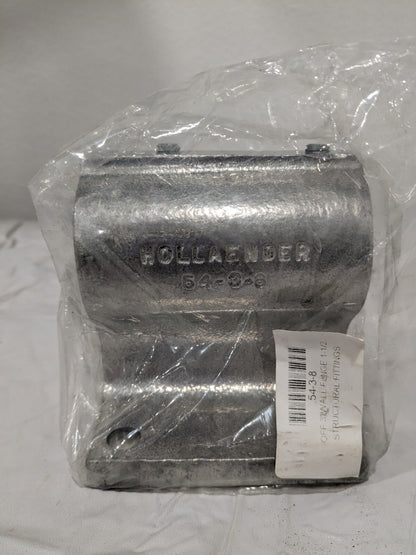 HOLLAENDER 1-1/2 Pipe, Offset Wall Flange, Aluminum Alloy 54-3-8