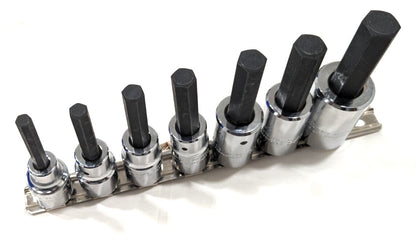 PROTO Hex Bit  7pc Set  1/2" Drive   1/4" to 5/8" Hex   J5441-7