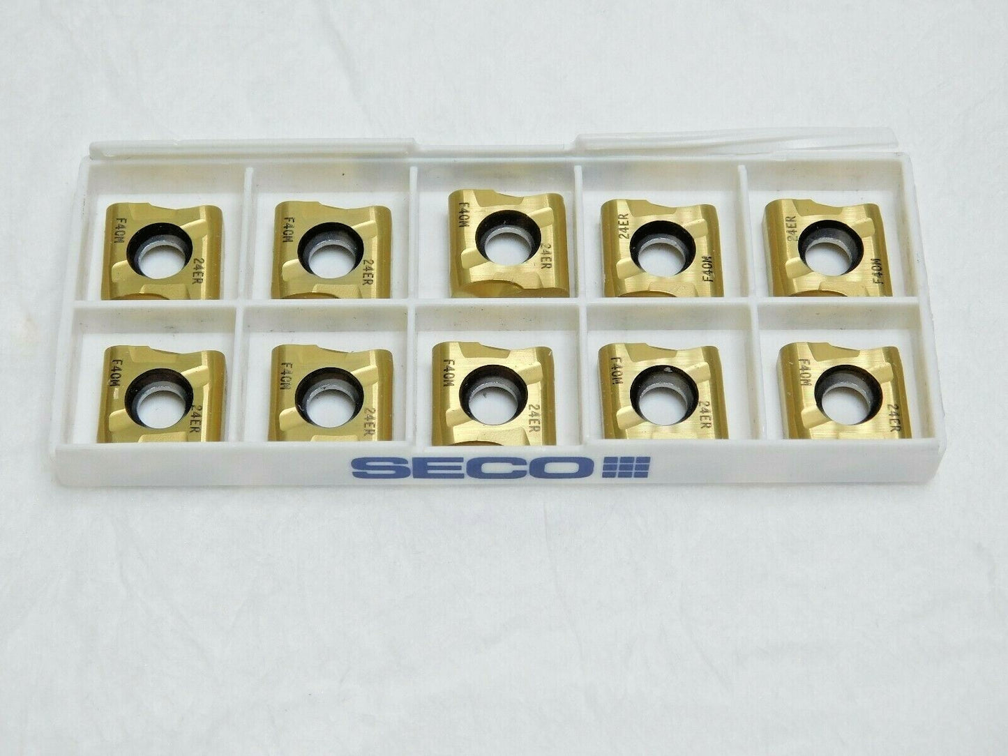 Seco Carbide Milling Inserts SNHQ1204524ER2-M07 Grade F40M Qty 10 14525