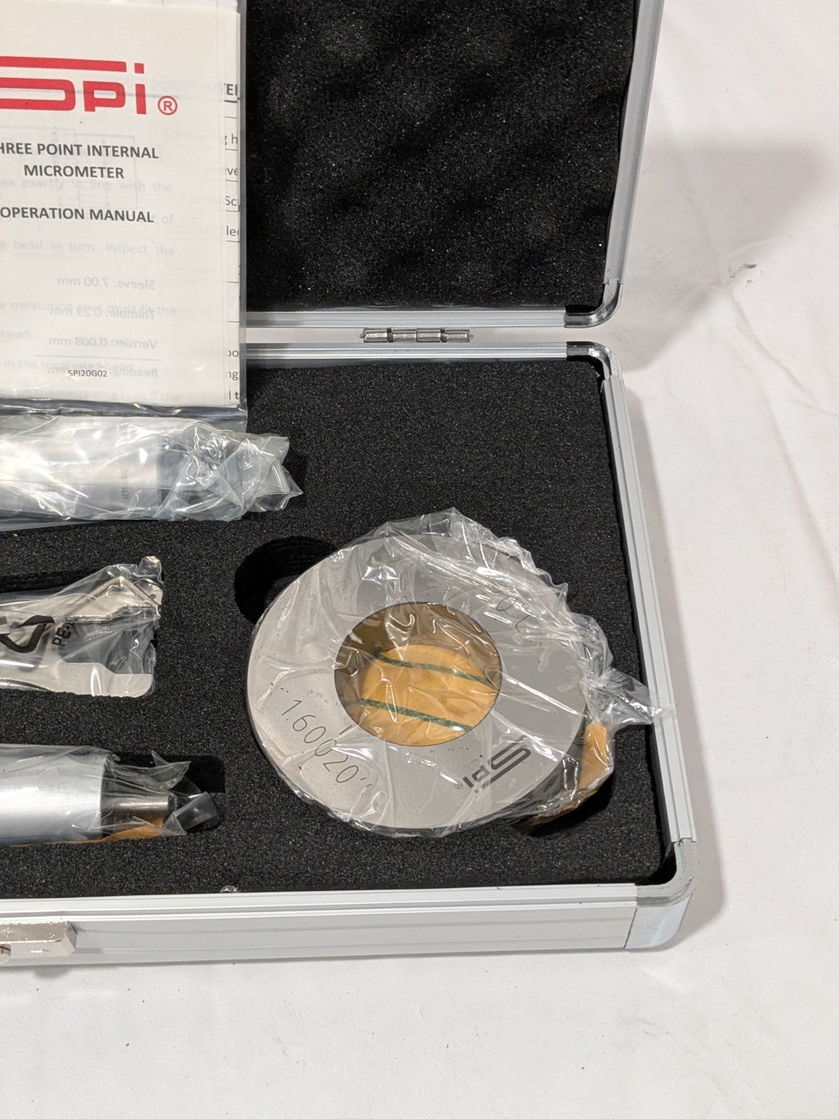 SPI Mechanical Hole Micrometer: 1.6000 to 2.0000" Range 21-907-1