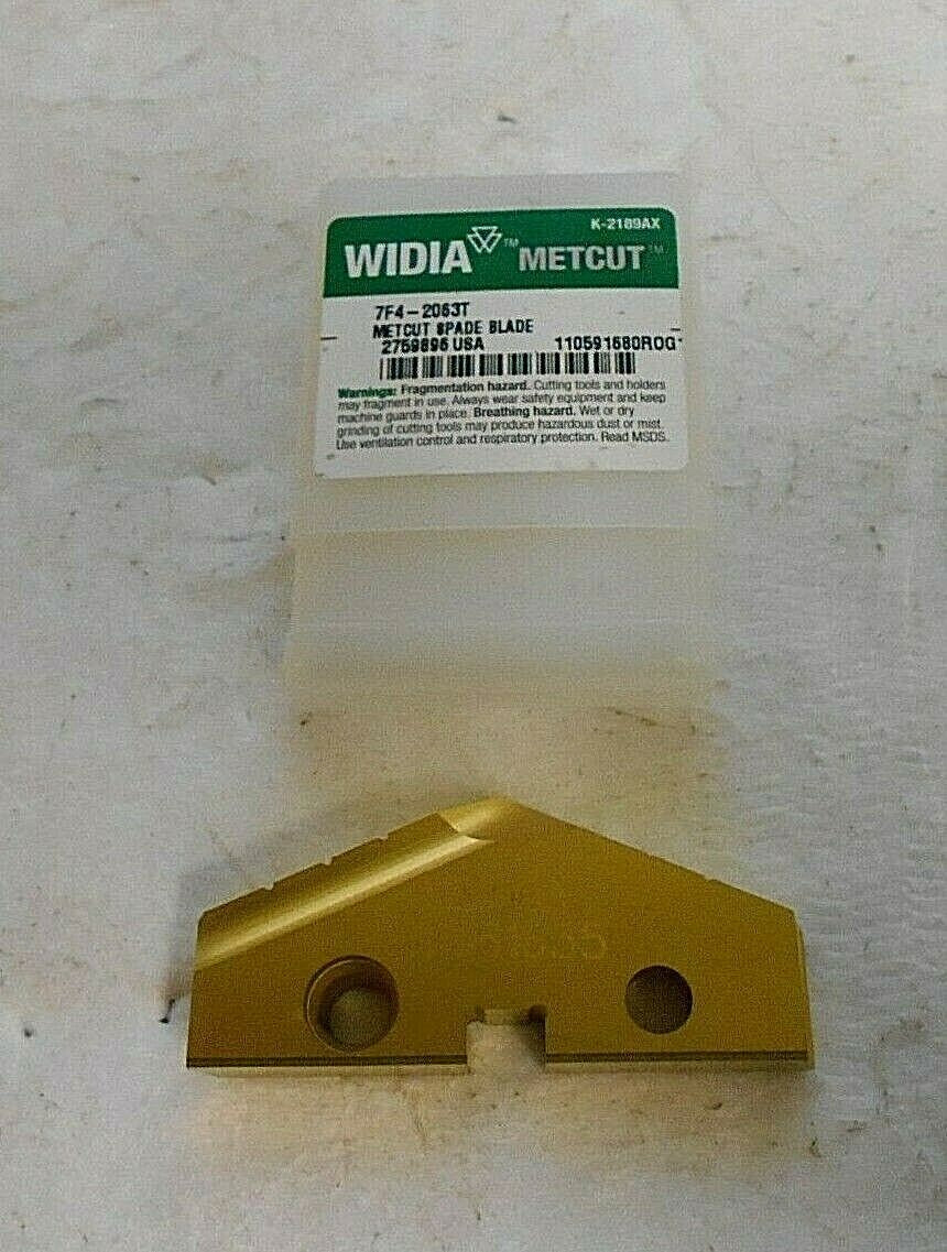 Widia Metcut  2.0625" Cutting Diam Cobalt Spade Blade Insert Qty. 2 7F4-2063T