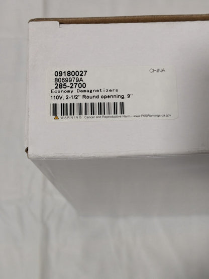 Magnetizer & Demagnetizer: 9" L x 1" H, Round Ring Opening with Handle 285-2700