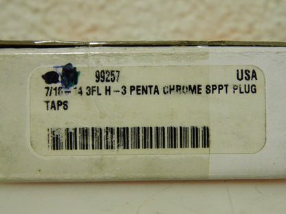 Reiff &amp; Nestor Chrome Spiral Point Plug Taps 3 Pack 7/16"-14 NC 3F H3 9