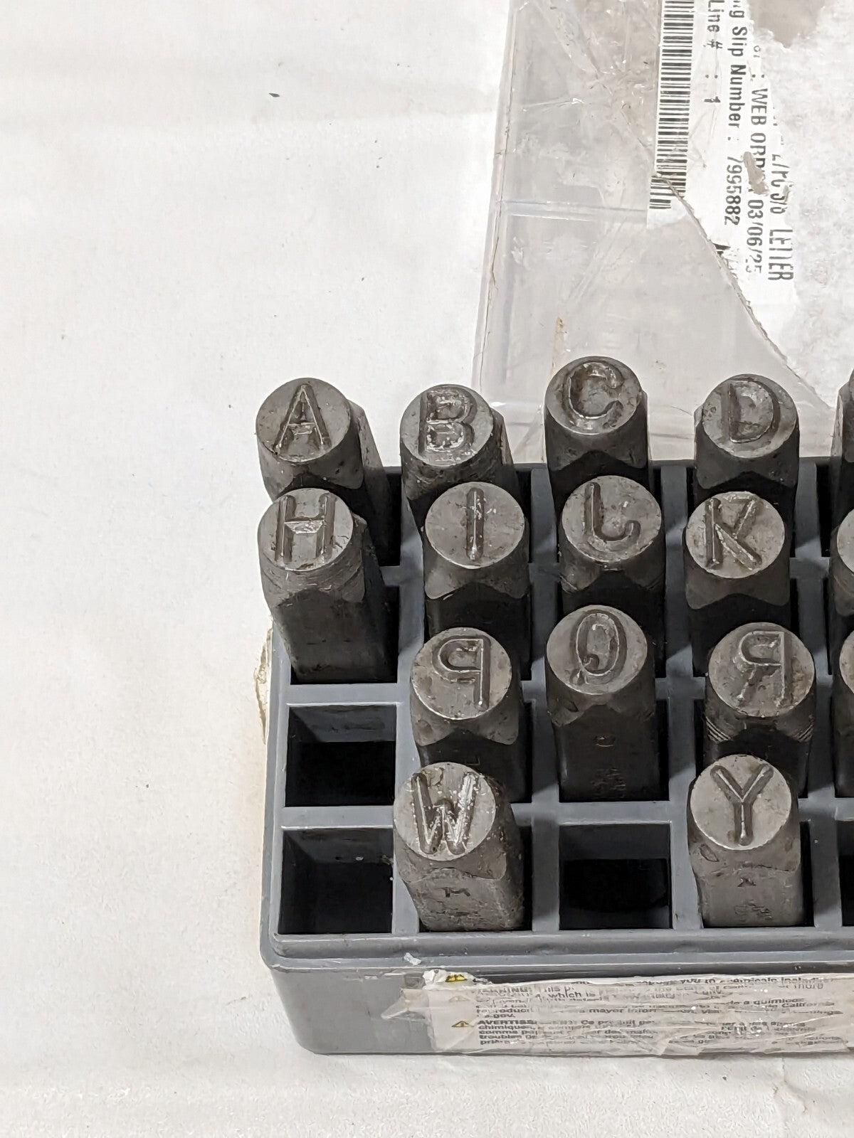 C.H. HANSON Heavy-Duty Stamp Set: 3/8" Character, 23 pc 21151 INCOMPLETE