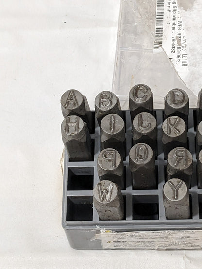 C.H. HANSON Heavy-Duty Stamp Set: 3/8" Character, 23 pc 21151 INCOMPLETE