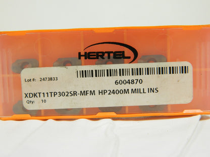 Hertel Milling Insert XDKT11TP302SR-MFM HP2400M Qty 8 6004870