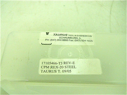 Taurus Rev-E 9.5mm 4-Flute RH 2 3/4" OAL Fly Cutters Qty. 20  Tool 17105466-T3