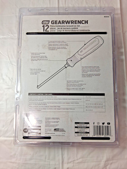 Gearwrench Phillips Dual Material Screwdriver Set 12 pcs 80051H