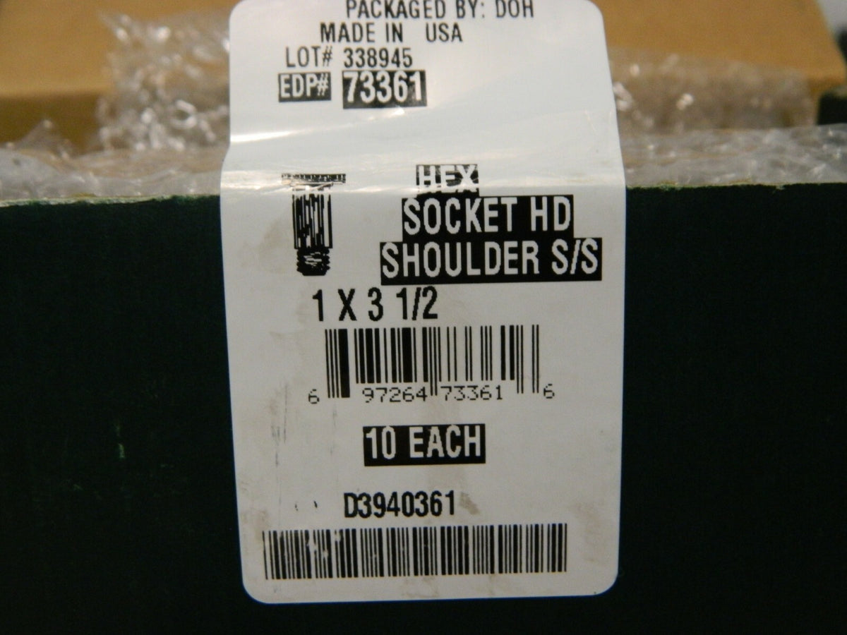 PRO Hex Socket Shoulder Screw 1" x 3-1/2" 3/4-10 UNC Qty 10 73361