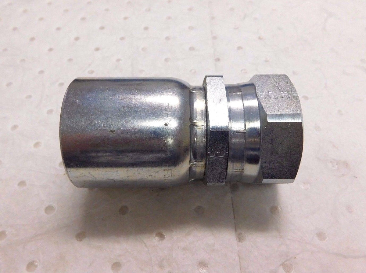 PRO Hydraulic Crimp Fitting 1 1/4" Hose x 1 1/4" FJIC Straight 316 LHY