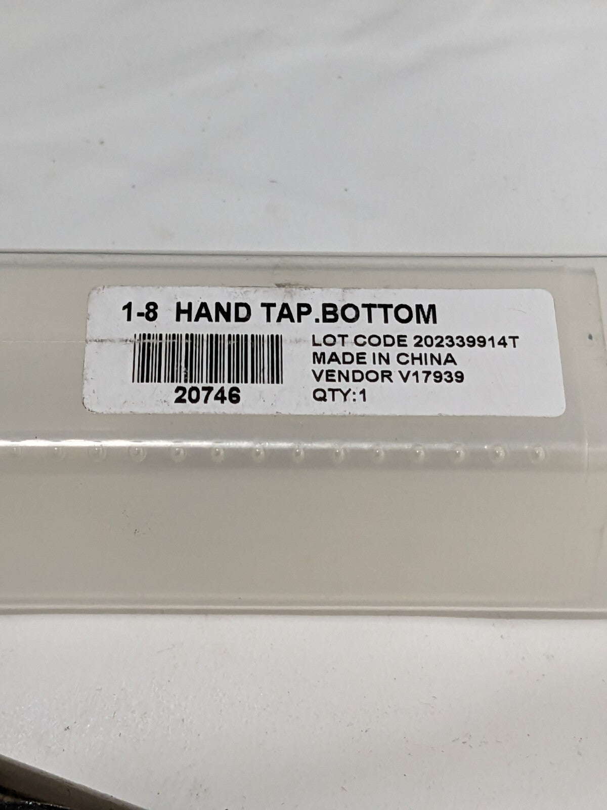 Straight Flute Tap: 1-8 UNC, 4 Flute, Bottoming Chamfer BDNA-20746