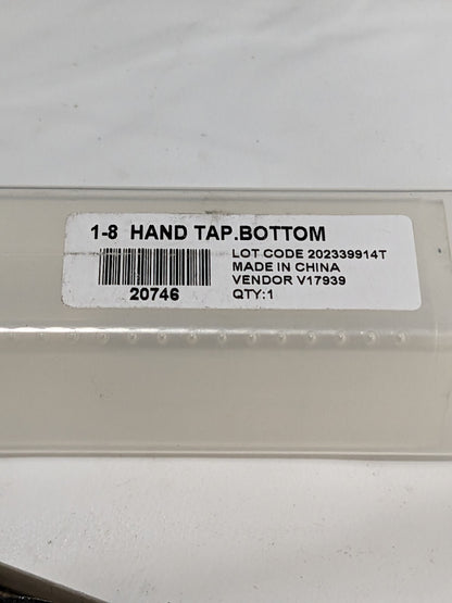 Straight Flute Tap: 1-8 UNC, 4 Flute, Bottoming Chamfer BDNA-20746