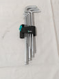 Wera 9 Pc Hex Key Set: Ball End, L-Handle, Metric 05022087001