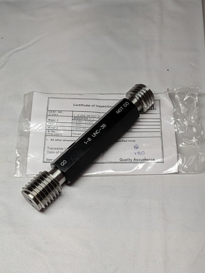 SPI Plug Thread Gage: #1-8 Thread, 3B Class, Go & No Go 34-430-9