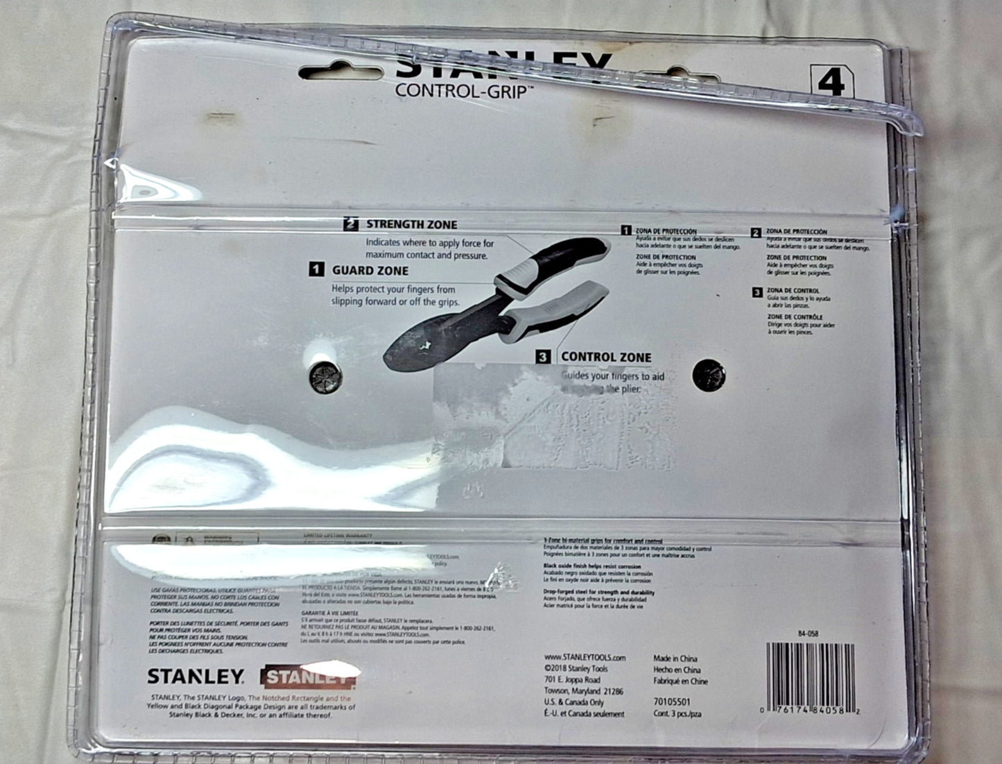 Stanley 4 Pc Plier Set Assortment 84-058